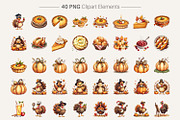 Watercolor Thanksgiving Clipart, an Illustration by Artnoy (Thumbnail 2 of 8)