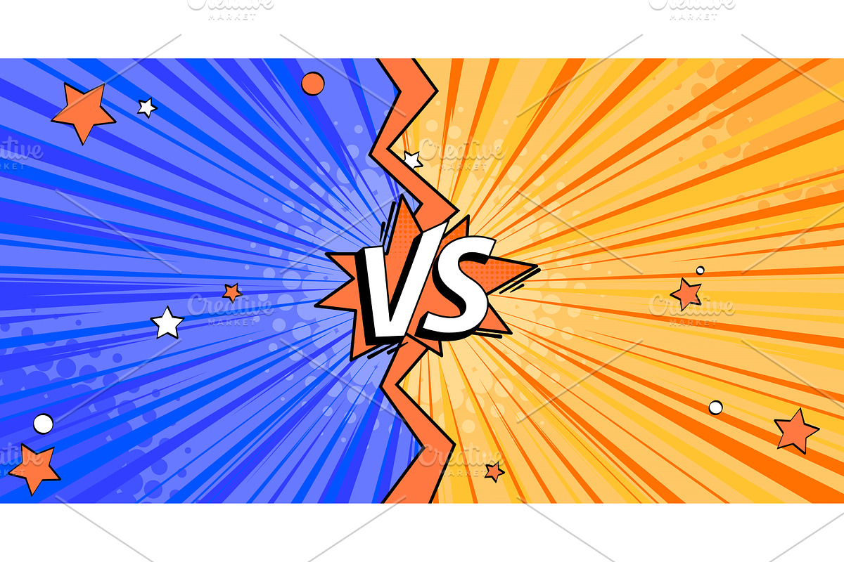 Dynamic comic book versus background, an Illustration by art PVP - market