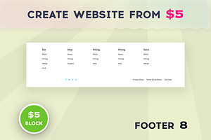 Uny Builder Blocks - Footer 8