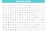 Line Nature Icons Set, an Outline Icon by Tettygreen (Thumbnail 3 of 16)