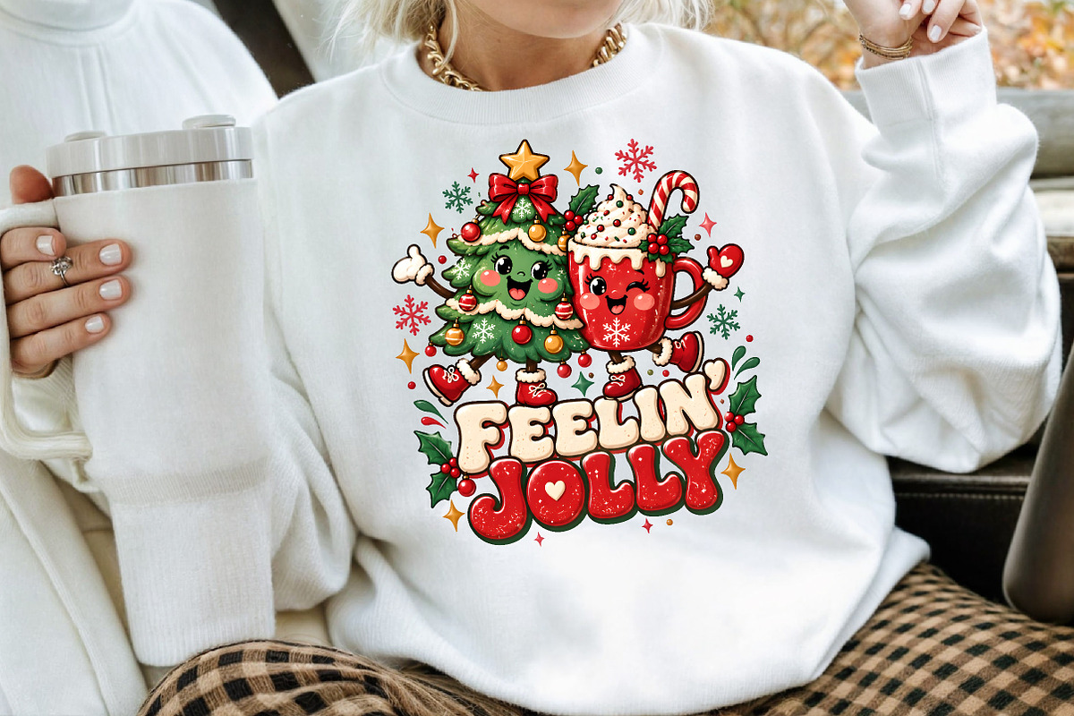 Feelin Jolly Christmas Tree PNG, a Seasonal Illustration by Creative Art (Photo 3 of 3)
