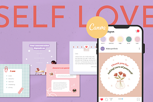 Self Love Canva Instagram Template