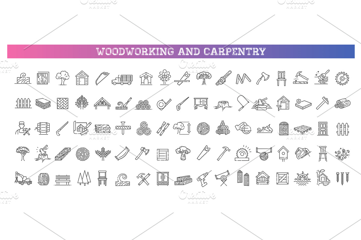 Wood and woodworking icons, an Icon by Tettygreen