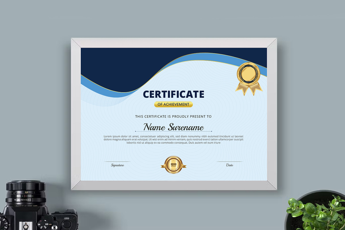 Modern abstract certificate template, a Stationery Template by MRI STUDIO