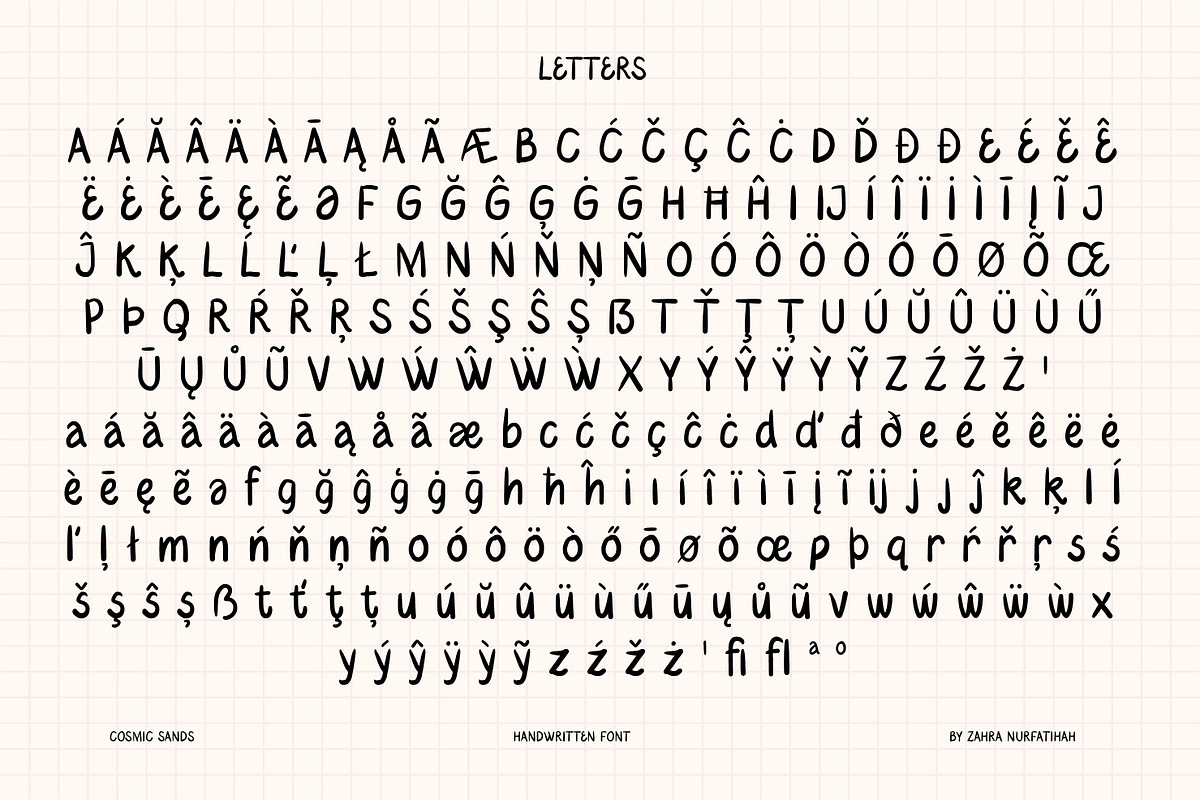 COSMIC SANDS - Handwritten Font!, a Handwritten Font by Artflorara (Photo 10 of 12)