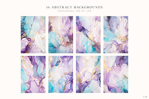 Purple And Blue Ink Backgrounds