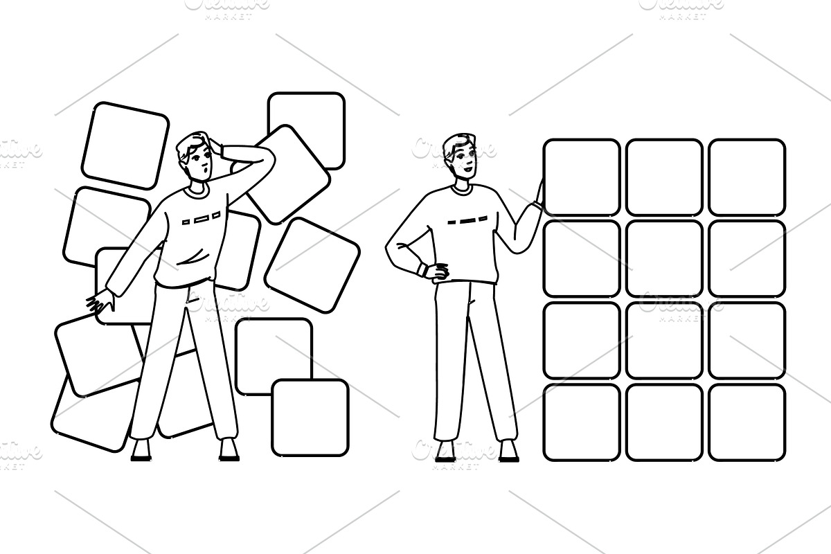abstract structured data vector, a Technology Illustration by pikepicture
