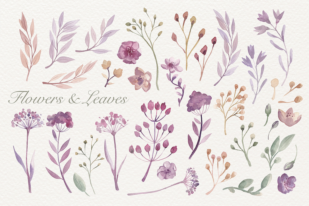 Botanical Harmonious Watercolor Set, a Graphic by NadyaKo (Photo 4 of 7)