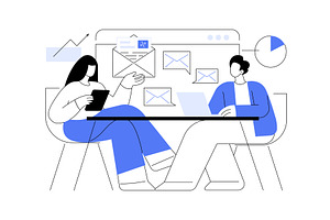 E-mail marketing isolated cartoon, a Finance Illustration by Visual Generation
