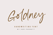 Goldney Font, a Script Font by Sam Parrett (Thumbnail 1 of 9)