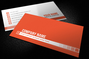 Simple Striped Business Card Templat