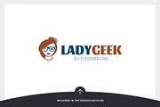 Lady Geek Logo Template, a Branding & Logo Template by LOGOMAGINE (Thumbnail 15 of 16)