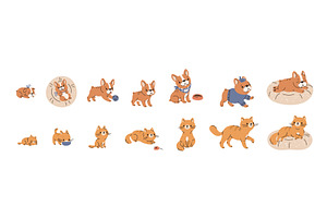 Pets growth stages. Funny domestic, an Animal Illustration by YummyBuum