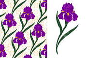 Iris Ornamental Vector Patterns, a Pattern Graphic by NayaChu (Thumbnail 8 of 8)