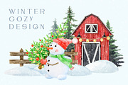 Winter Wonderland Clipart, a Seasonal Illustration by AnitaPol (Thumbnail 7 of 20)