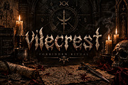 Vilecrest — Dark Gothic Font, a Script Font by Wow Magic (Thumbnail 4 of 5)