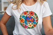 Summer Sea Turtle Floral Boho Flower, an Illustration by Sublimation Artist (Thumbnail 3 of 9)
