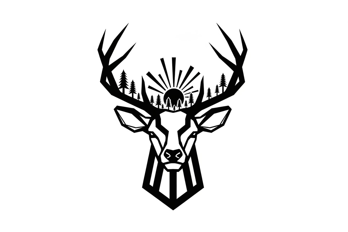 Artistic Geometric Deer Head Bundle, an Illustration by yasushie (Photo 11 of 31)