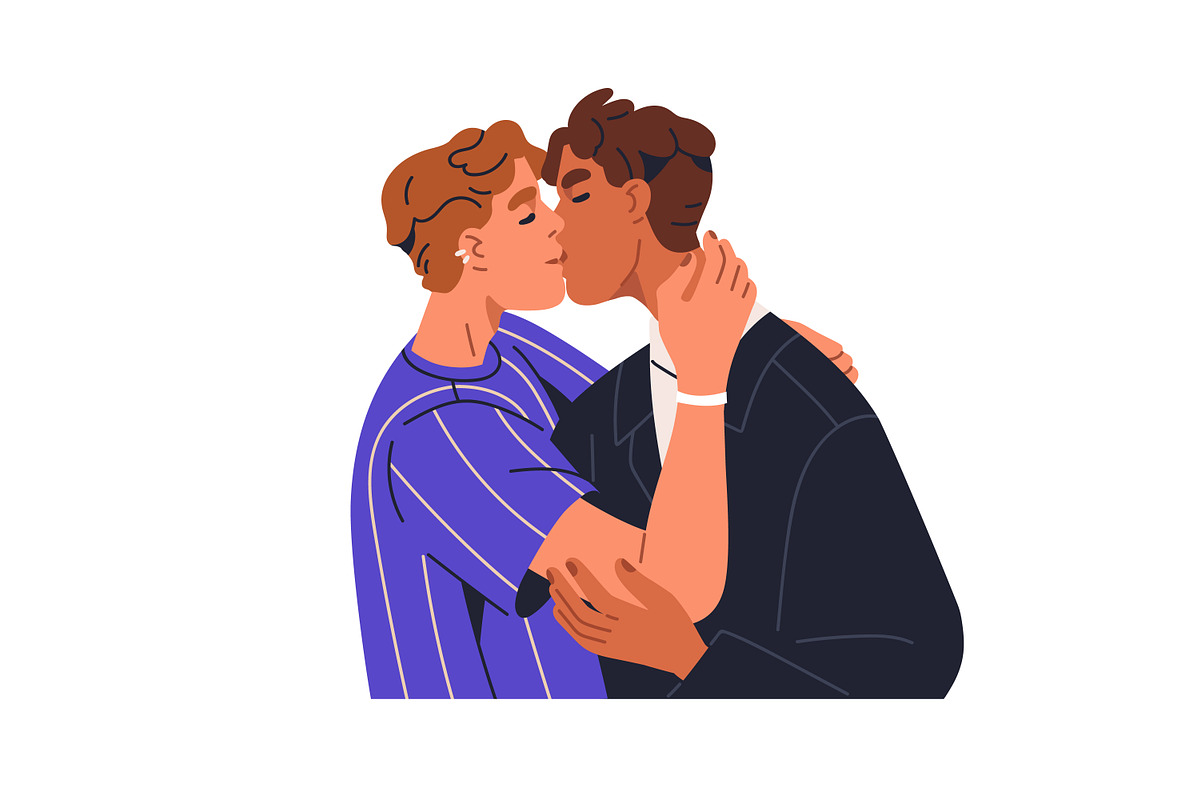 Lgbt love couples kissing set, a Person Illustration by Good Studio (Photo 8 of 11)
