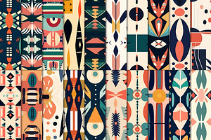 20 Seamless Boho Tribal Patterns