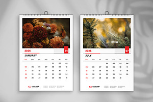 2025 wall calendar design template, a Stationery Template by Tanmoy Topu