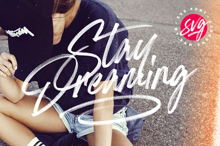 Stay Dreaming SVG Font, a Script Font by Sam Parrett