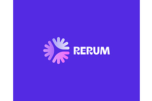A logo from abstract gradient shapes, an Illustration by Bureau