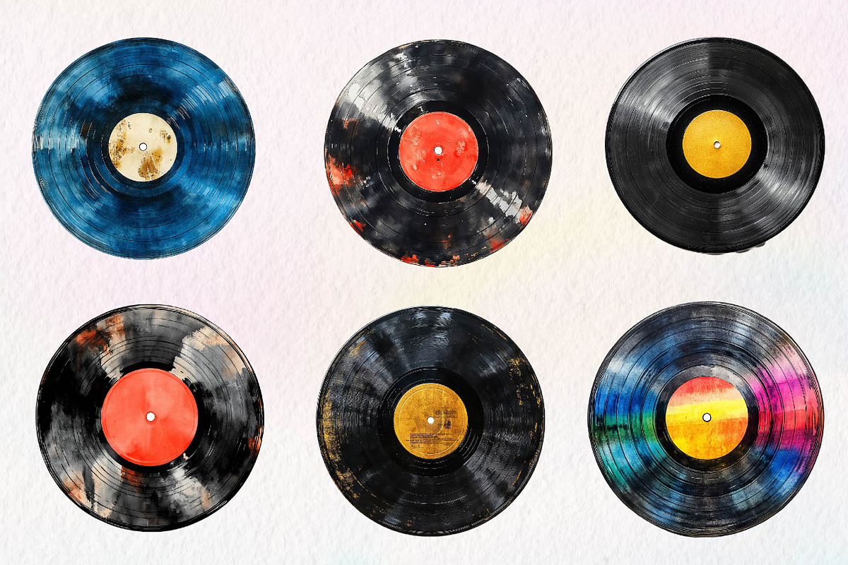 Vintage Vinyl Record Clipart, an Illustration by CreationArt (Photo 3 of 5)