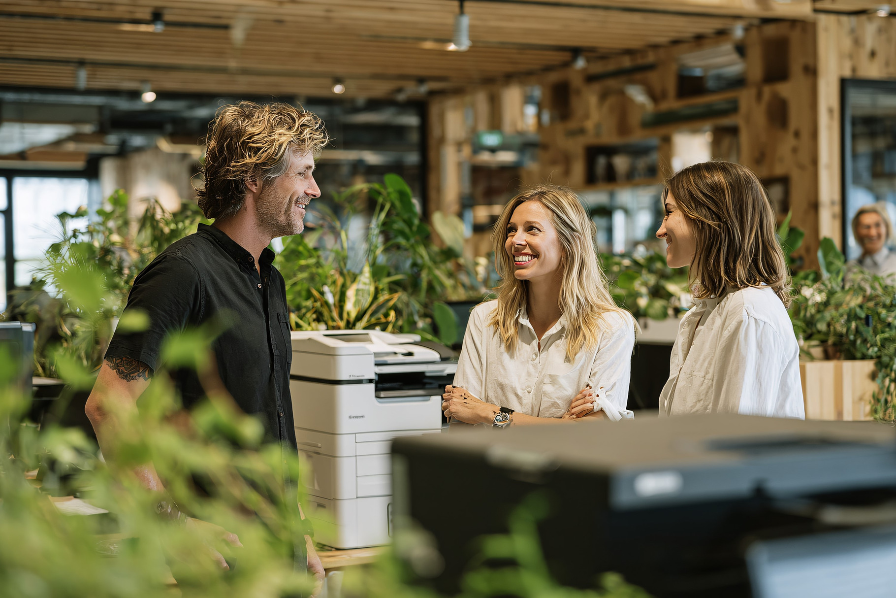 Office Team by Printer, a Business Photo by shahsoft