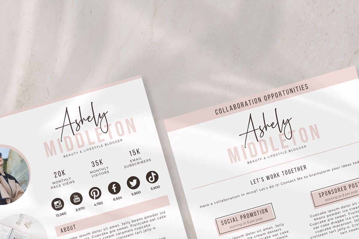 Social Media Kit Pitch Deck - Canva, a Resume Template by Macarons and ...