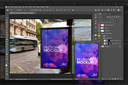 Paris Bus Stop Billboard Mockup, an Advertising Mockup by Mockups by Carlos Viloria (Thumbnail 2 of 4)