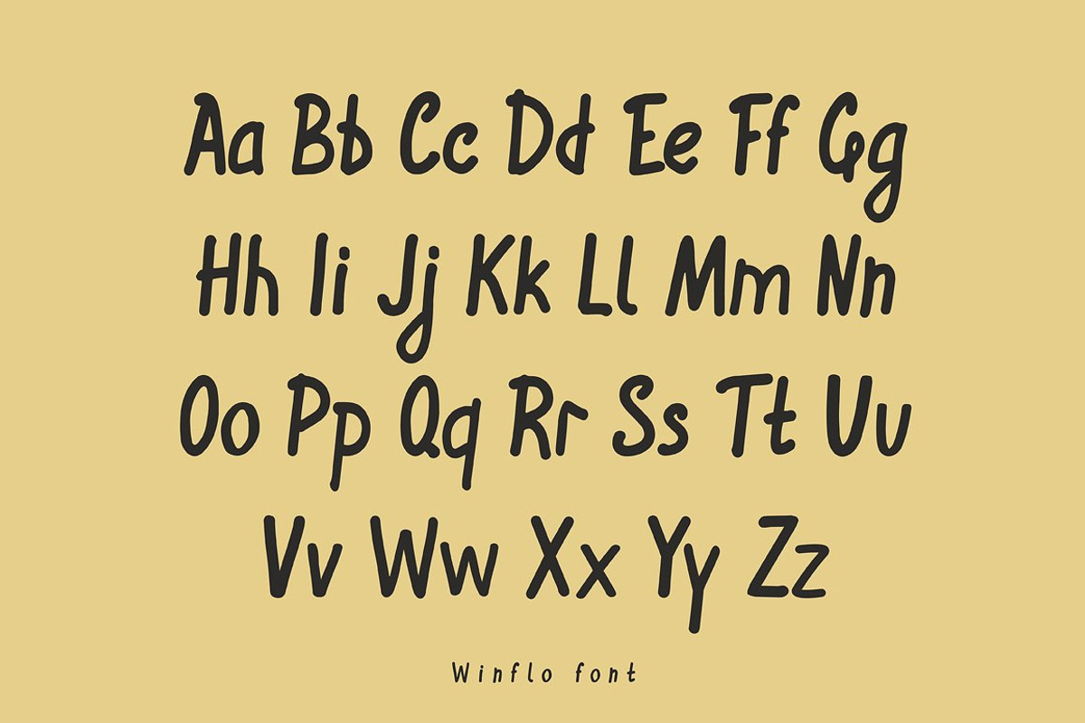 Winflo Handwritten Font, a Sans Serif Font by Mr.Typeman (Photo 2 of 9)
