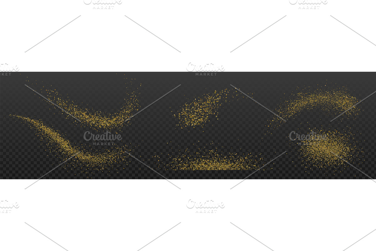 Golden sugar powder particles, a Food Illustration by art PVP - market
