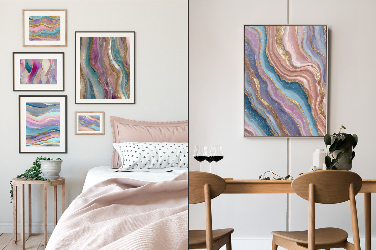 Dreamy Marble Glitter Illustration 2, a Decorative Illustration by Housui Patterns (Photo 4 of 9)