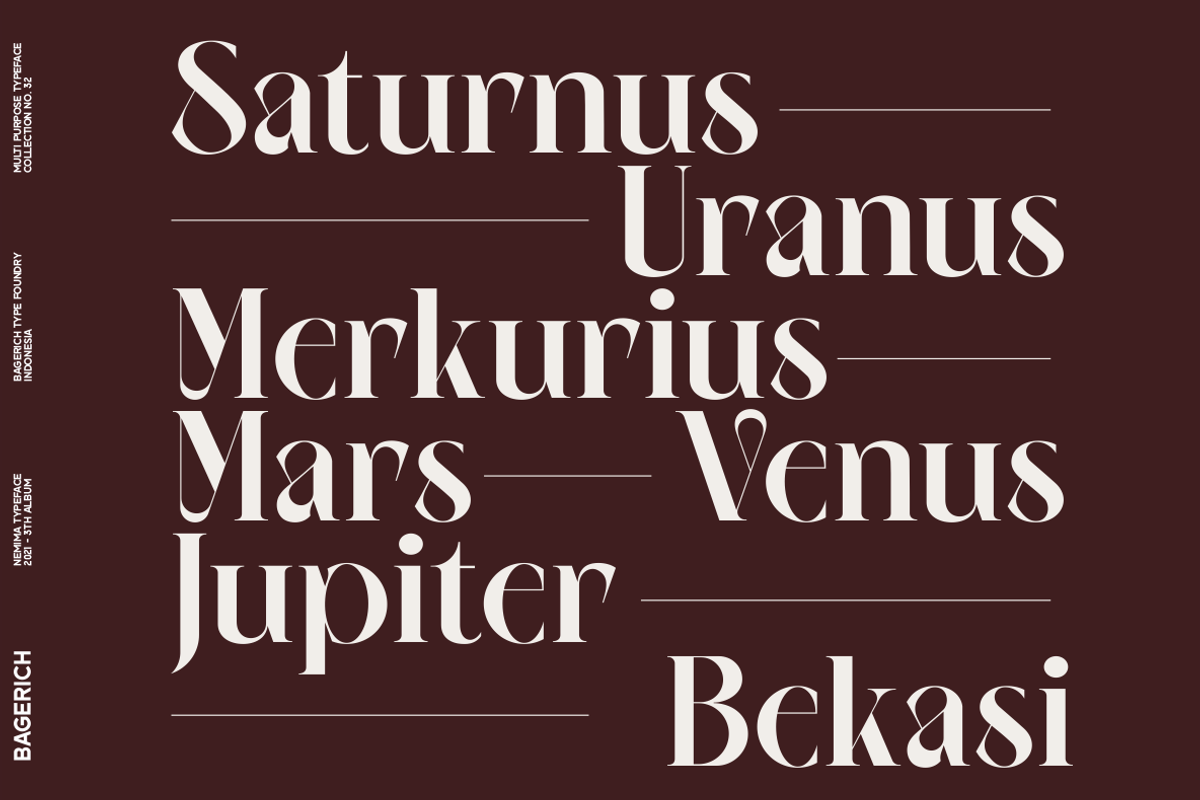 NEIMA, a Serif Font by Bagerich Type Foundry (Photo 5 of 15)