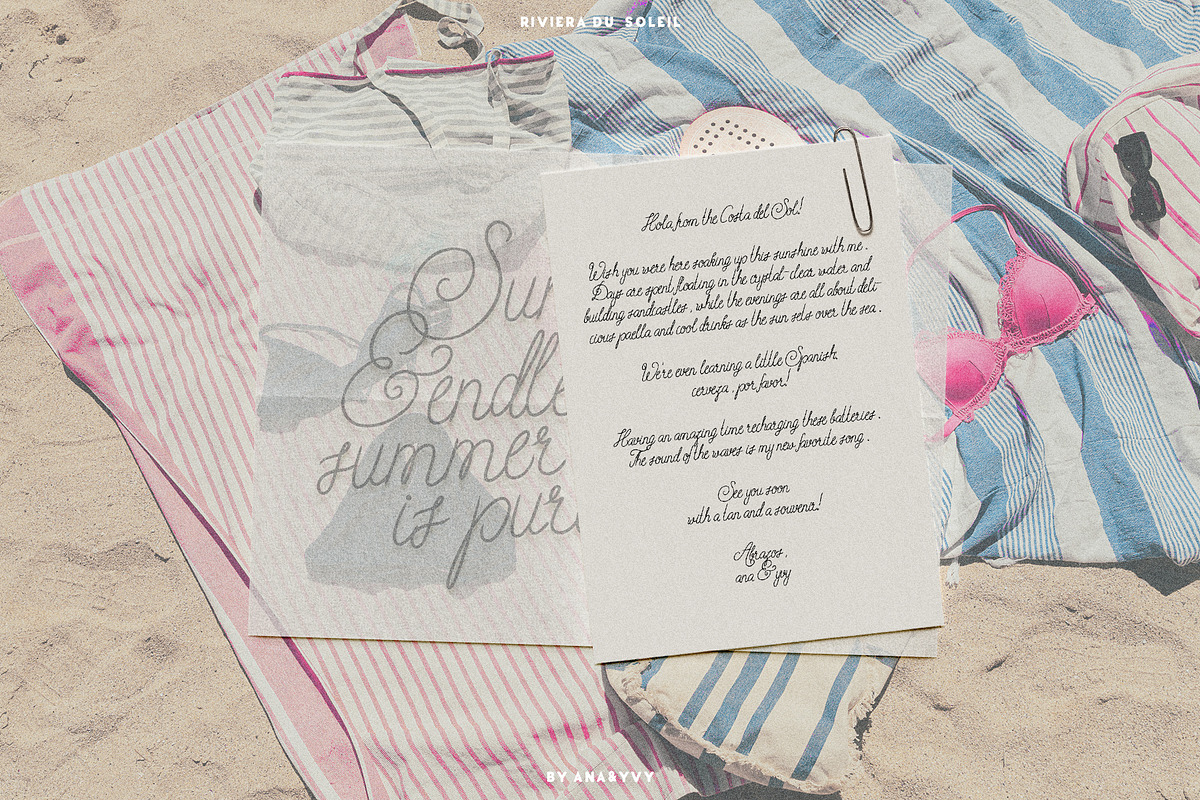 Riviera Du Soleil Font Duo, a Script Font by ana & yvy (Photo 9 of 17)