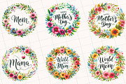 Mother's Day Floral Bouquets Clipart, an Illustration by OK Design (Thumbnail 2 of 5)