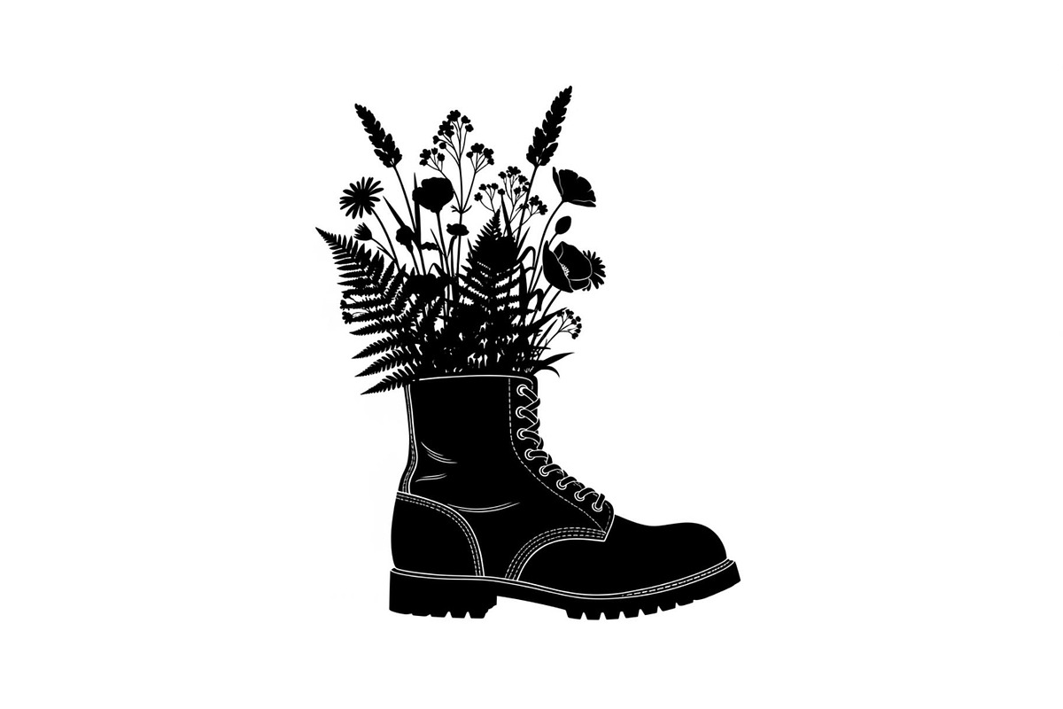 Floral Boot Silhouette Bundle, an Illustration by Gaye Art (Photo 23 of 31)