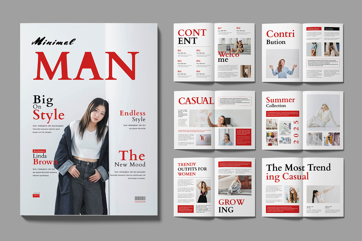 Minimal Magazine Template, a Magazine Template by MightyDesign (Photo 1 of 6)