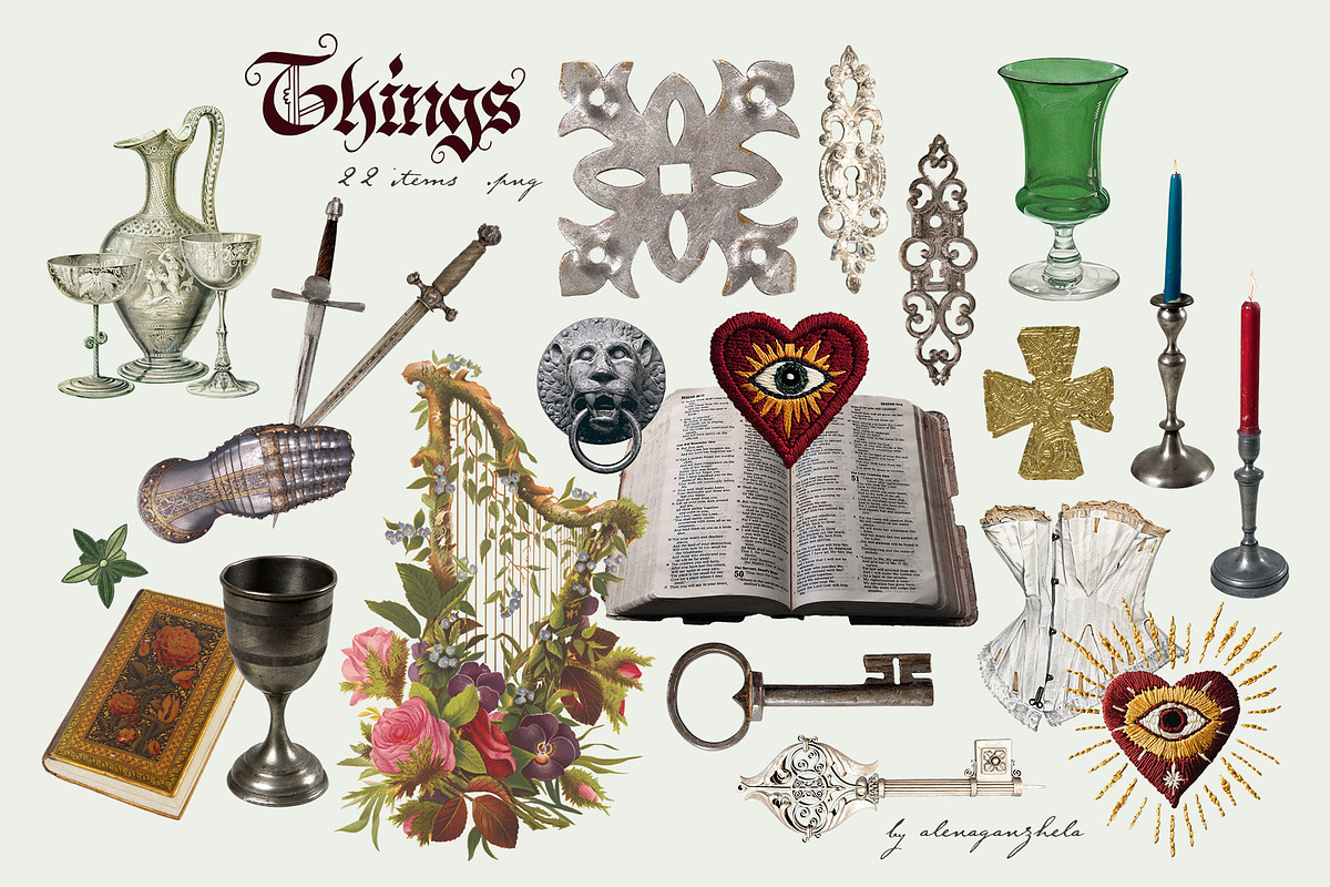 MEDIEVAL FANTASY - Scrapbooking Set, an Object Graphic by alenaganzhela (Photo 9 of 13)