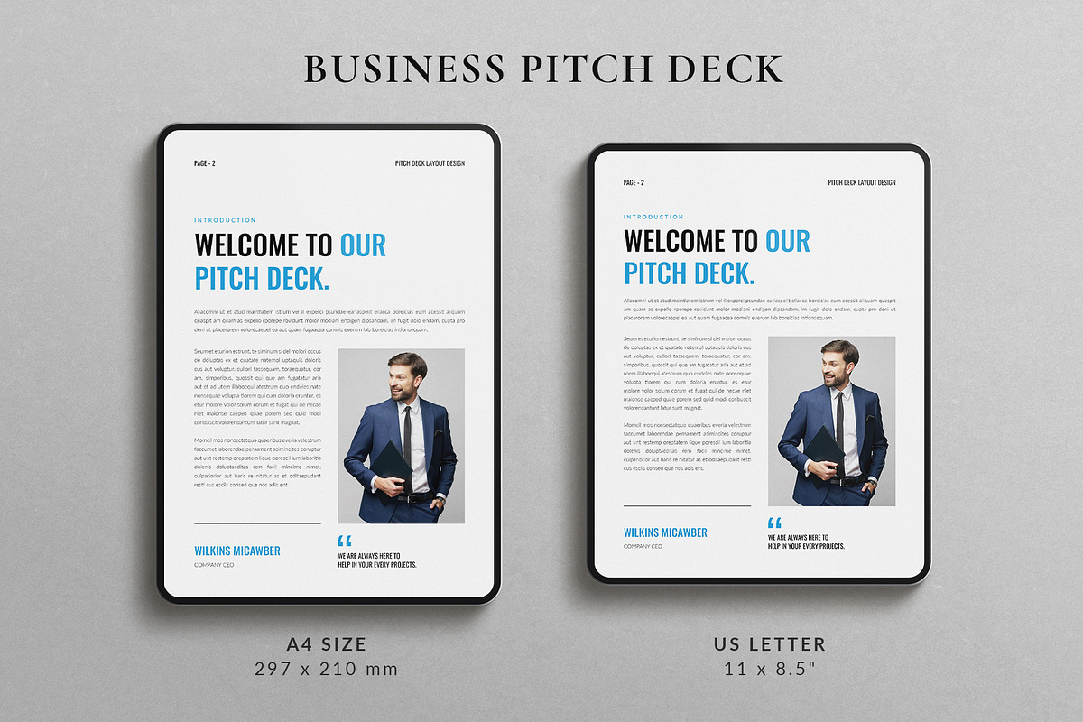 Pitch Deck Layout Design Template, a Brochure Template by TemplatesForest