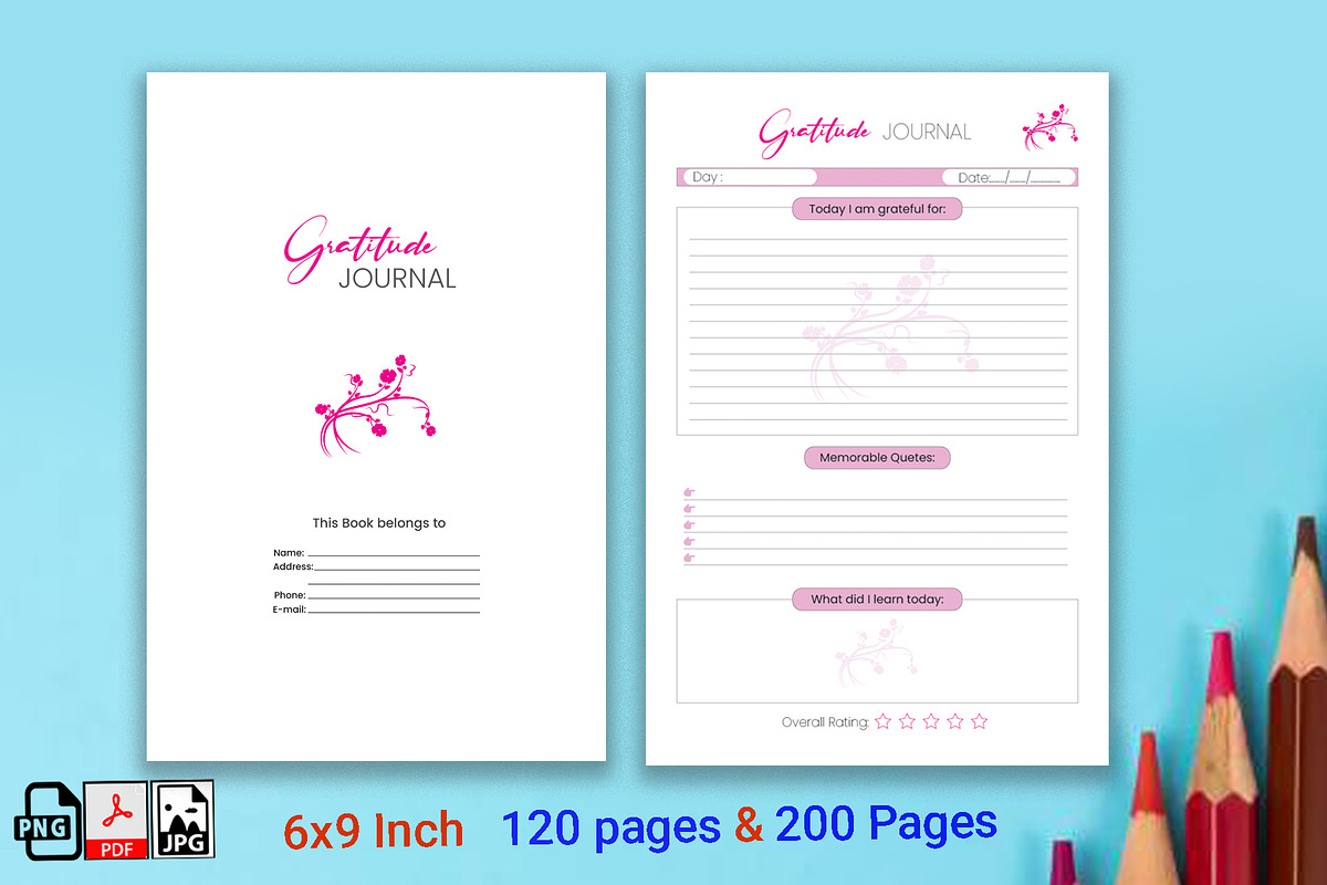 Gratitude journal notepad, a Graphic by Hitubrand (Photo 1 of 4)