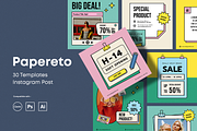 Paperetro - Social Media Templates, a Social Media Template by Surotype (Thumbnail 1 of 9)