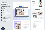 Video Call Platform SaaS Landing pag, an UI Kit Template by UiDex (Thumbnail 1 of 4)