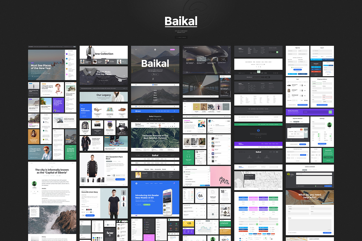 Baikal UI Kit - 130+ Components, an UI Kit Template by Great Simple (Photo 3 of 4)