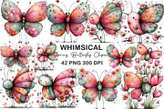 Whimsical Spring Butterfly Clipart, an Illustration by CraftArtStudio (Thumbnail 1 of 6)