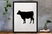 Cow Silhouette SVG, an Animal Illustration by newminddesign (Thumbnail 3 of 3)