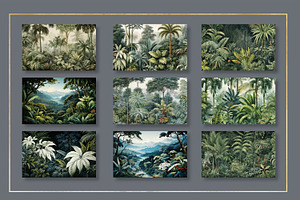 Tropical Forest Landscape Mural