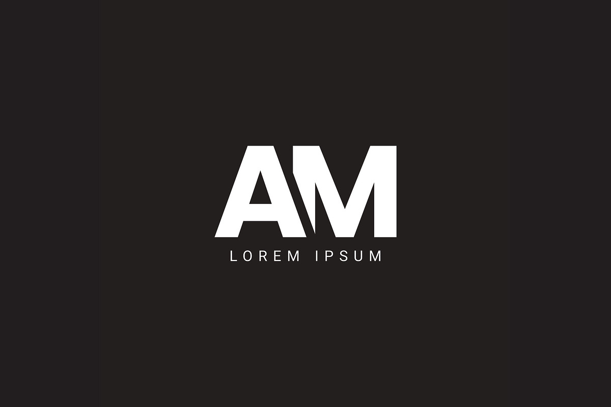 Abstract Letter AM Logo Design, a Branding & Logo Template by Walldecorated