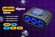 Artificial intelligence 3d Icon Pack, an Object 3D Model by Ui Stock (Thumbnail 2 of 6)